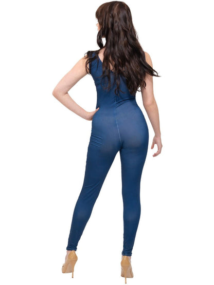 Fever Sexy Skeleton Costume, Blue XS