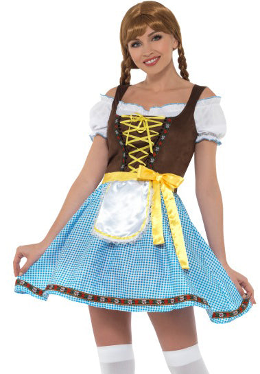 Blauw Dirndl Jurkje