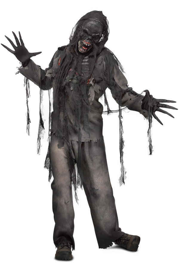 Verbrande zombie kostuum heren one size