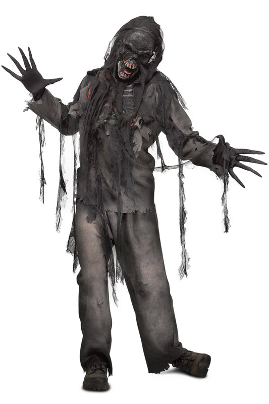 Verbrande zombie kostuum heren one size