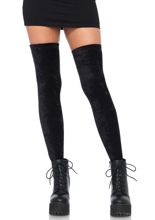 Crushed Velvet Thigh Highs