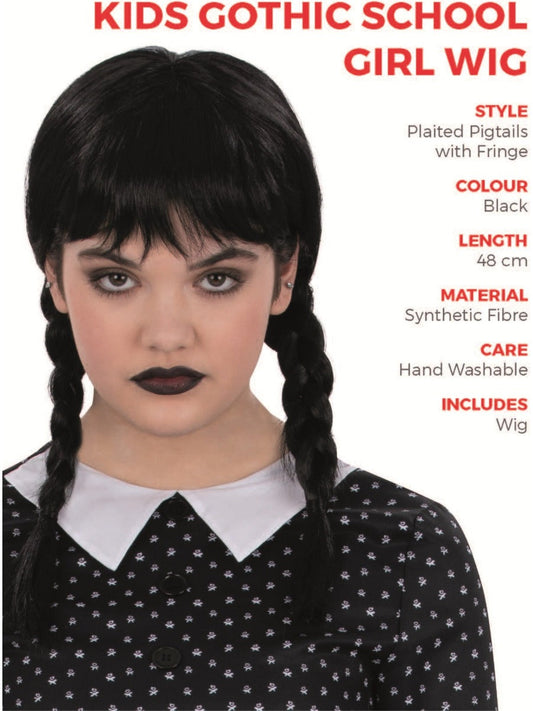Wednesday wig Kids
