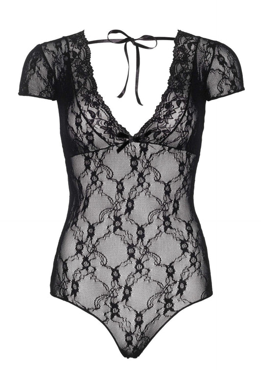 Floral Lace Backless Teddy