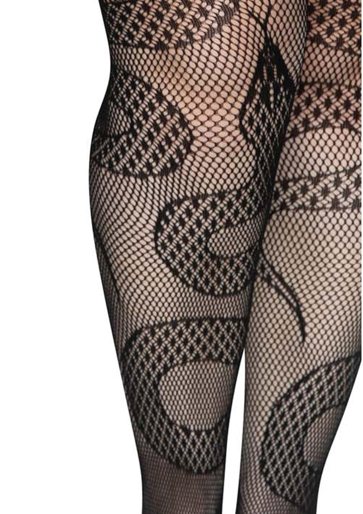 Plus Snake Net Pantyhose