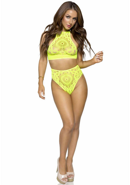 Halter Crop Top and High Waist Thong