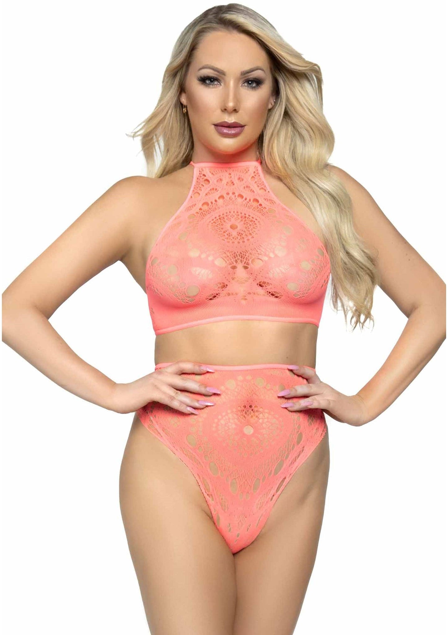 Halter Crop Top and High Waist Thong
