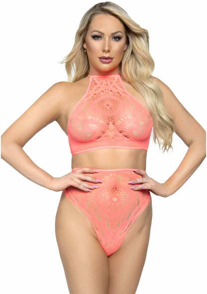 Halter Crop Top and High Waist Thong