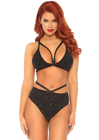 Lurex Opaque Bra And Bottom