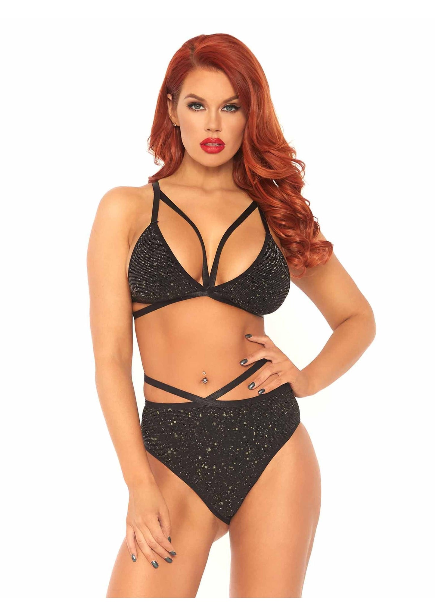 Lurex Opaque Bra And Bottom