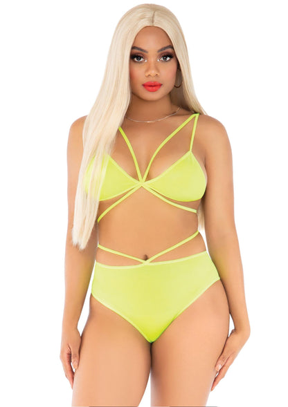 Cage Strap Bra Top and Brazilian Briefs