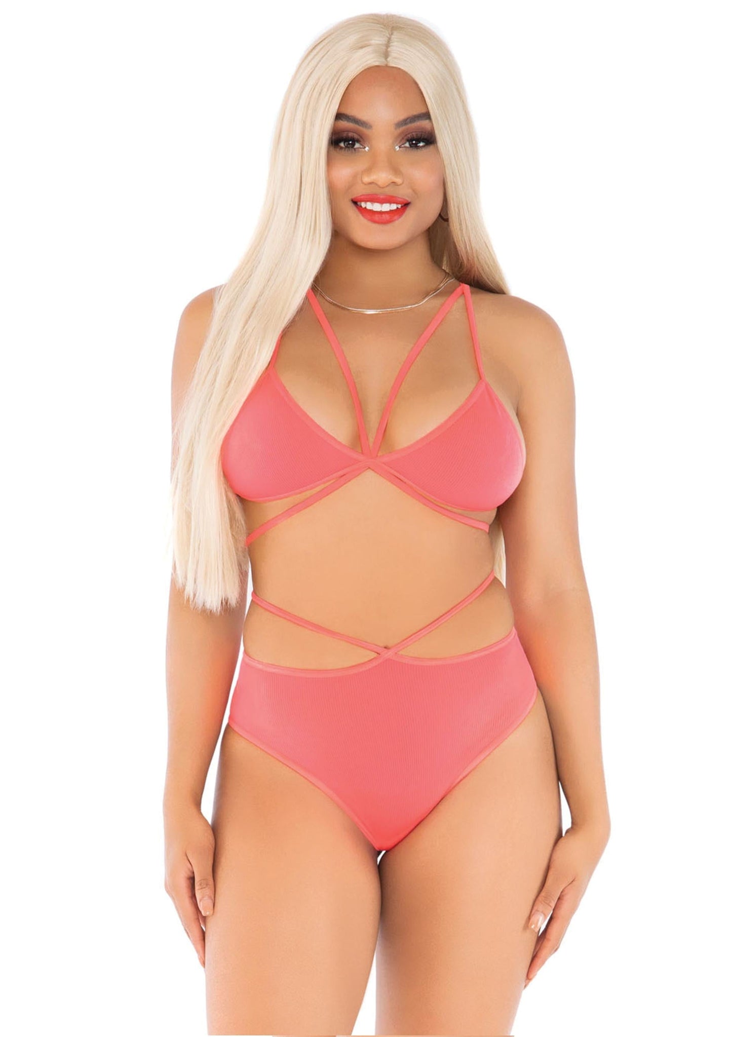 Cage Strap Bra Top and Brazilian Briefs