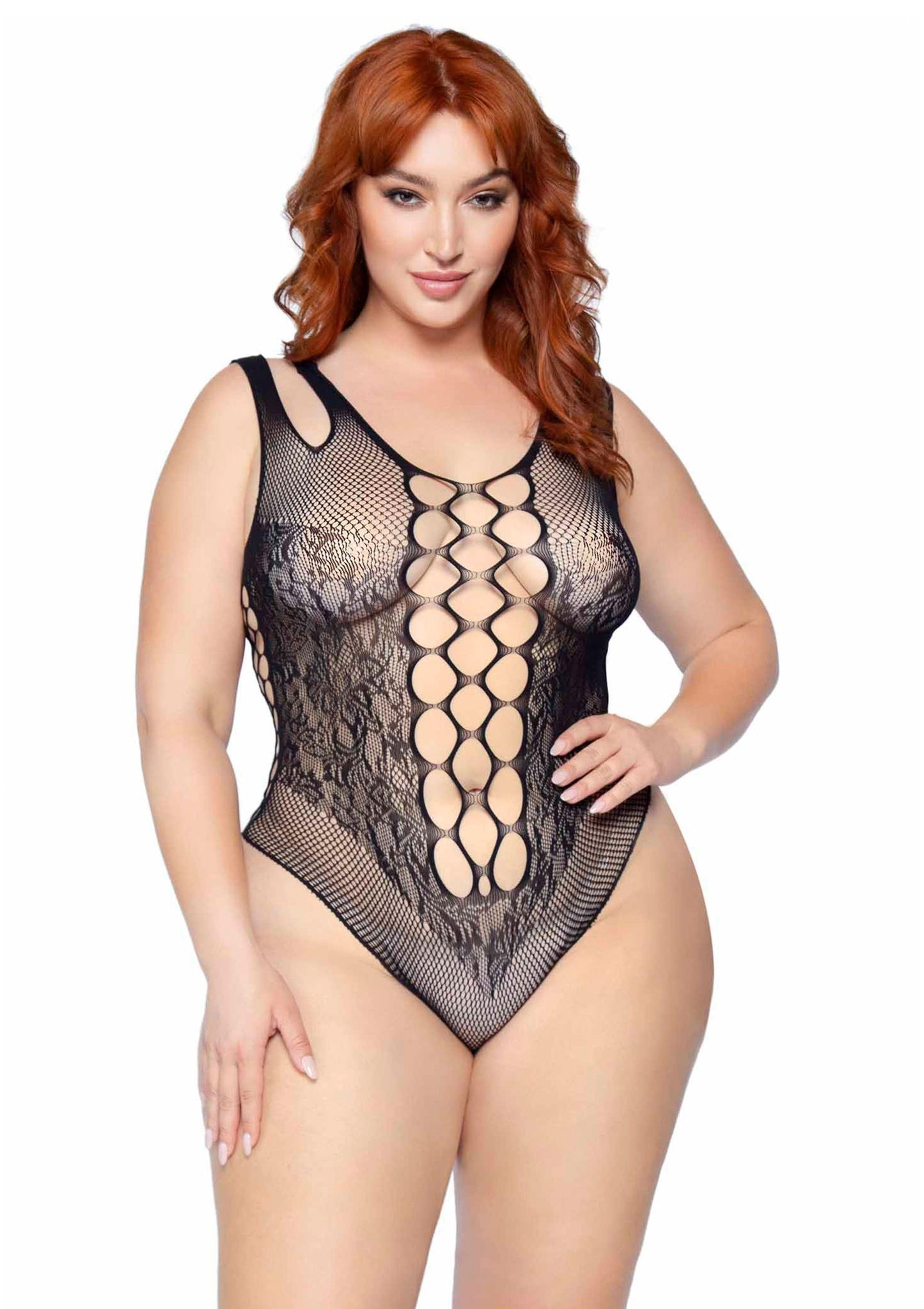 Plus Seamless Bodysuit with Shoulder Straps