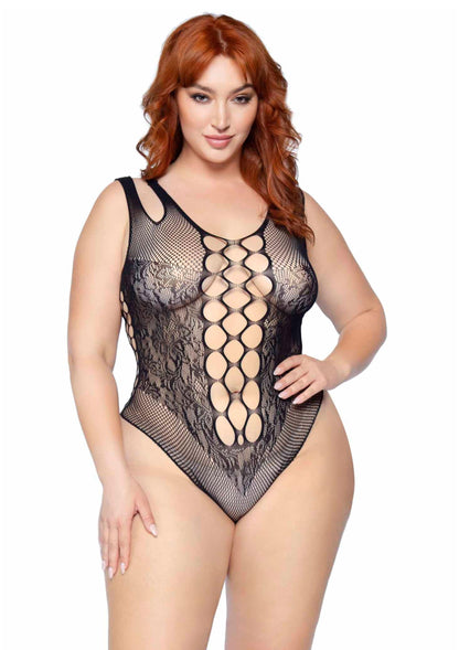 Plus Seamless Bodysuit with Shoulder Straps
