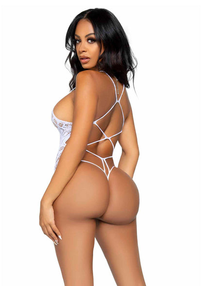 Seamless Lace Teddy with Strappy Back