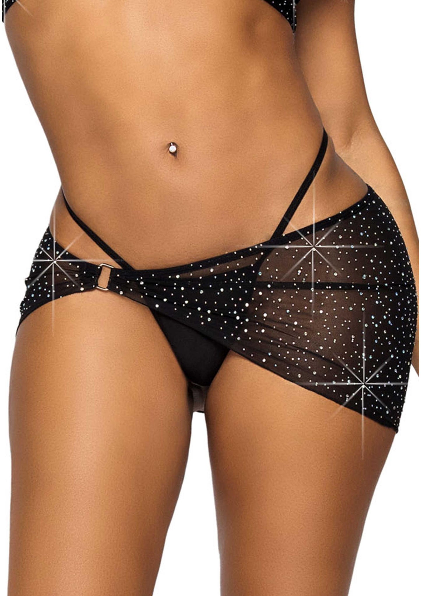 Mesh Bra Top with String and Sarong