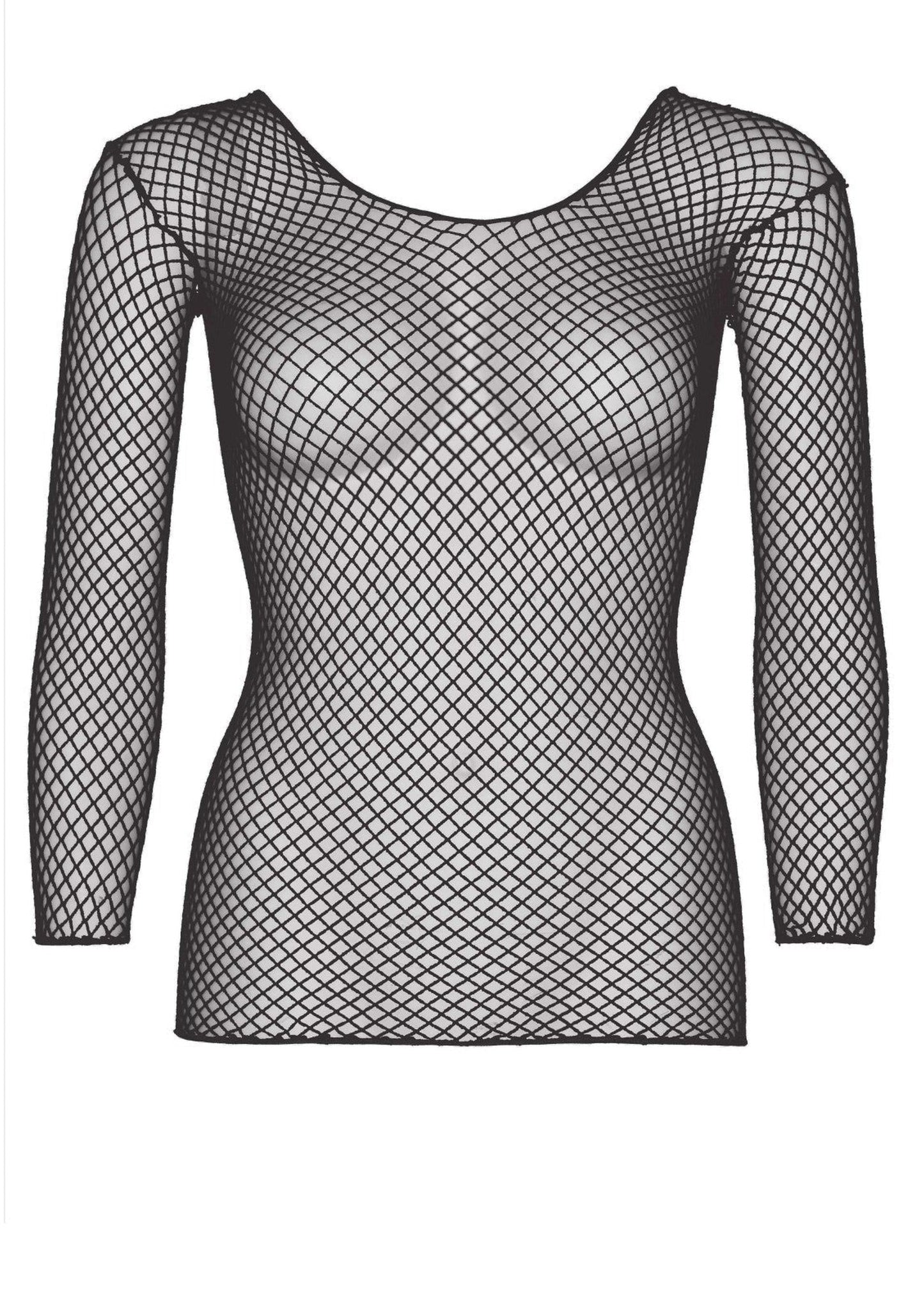 Elastane Long Sleeved Fishnet Shirt