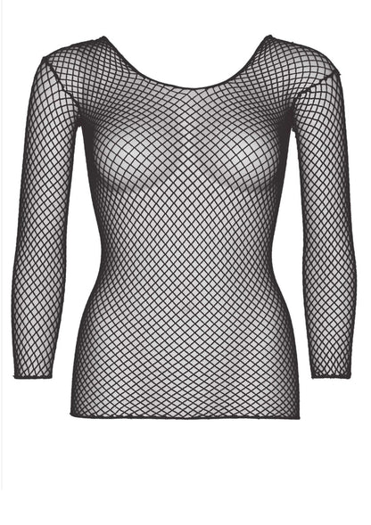 Elastane Long Sleeved Fishnet Shirt