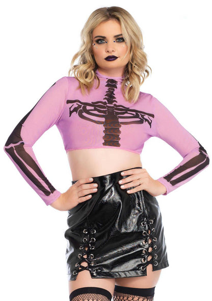 Skeleton Mesh Crop Top
