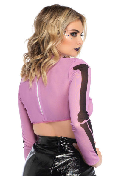 Skeleton Mesh Crop Top