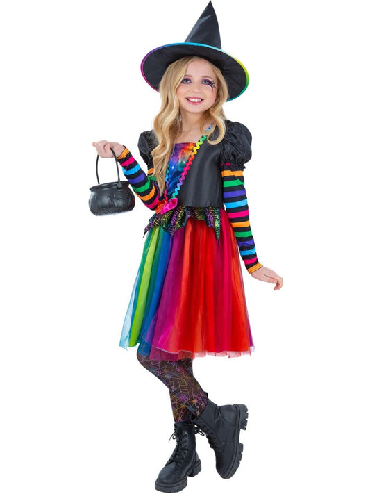 Rainbow Witch Costume kids