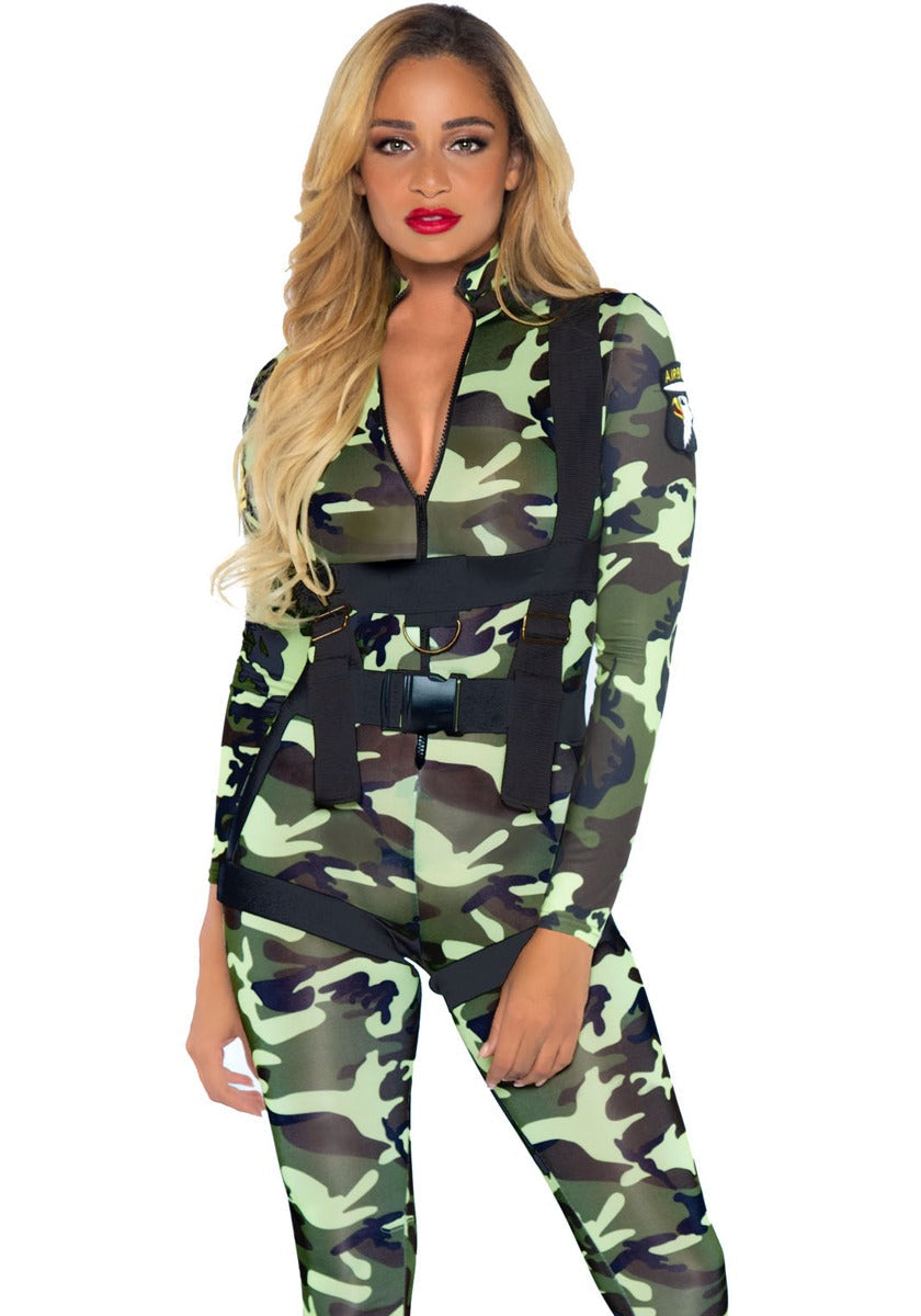 Leger Kostuum Dames Catsuit