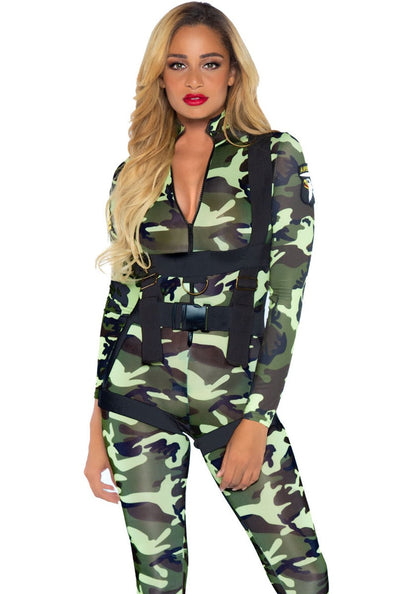 Leger Kostuum Dames Catsuit