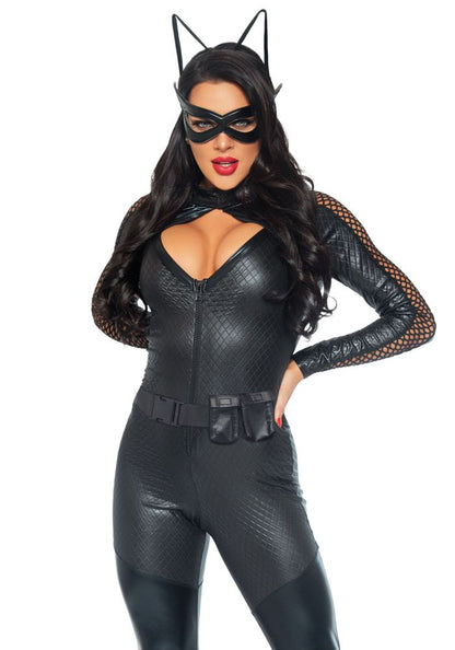 Feline Kitty Catsuit Zwart