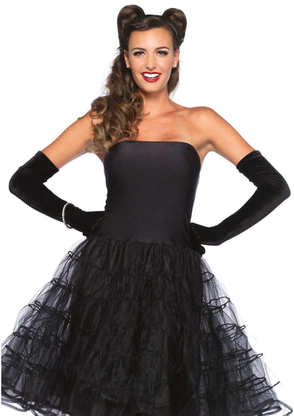 Knee-Length Layered Petticoat Dress