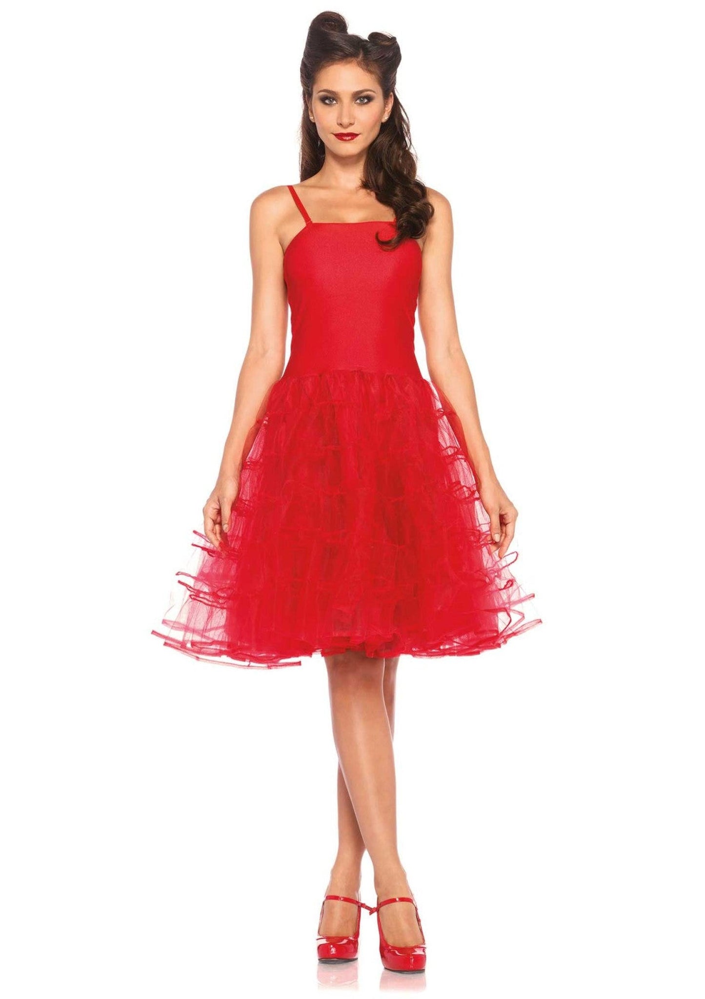 Knee-Length Layered Petticoat Dress