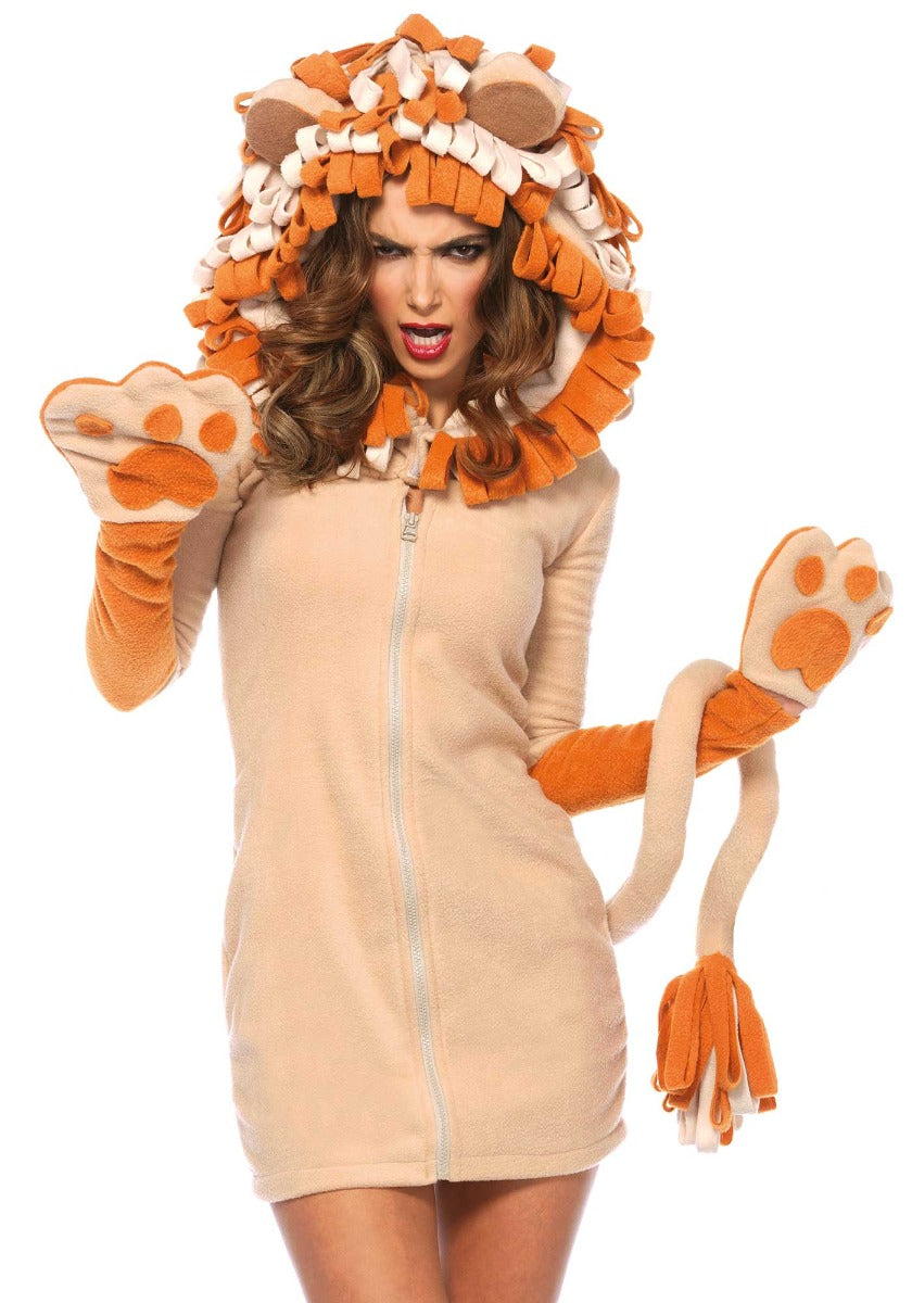 Cozy Lion Hooded Dress