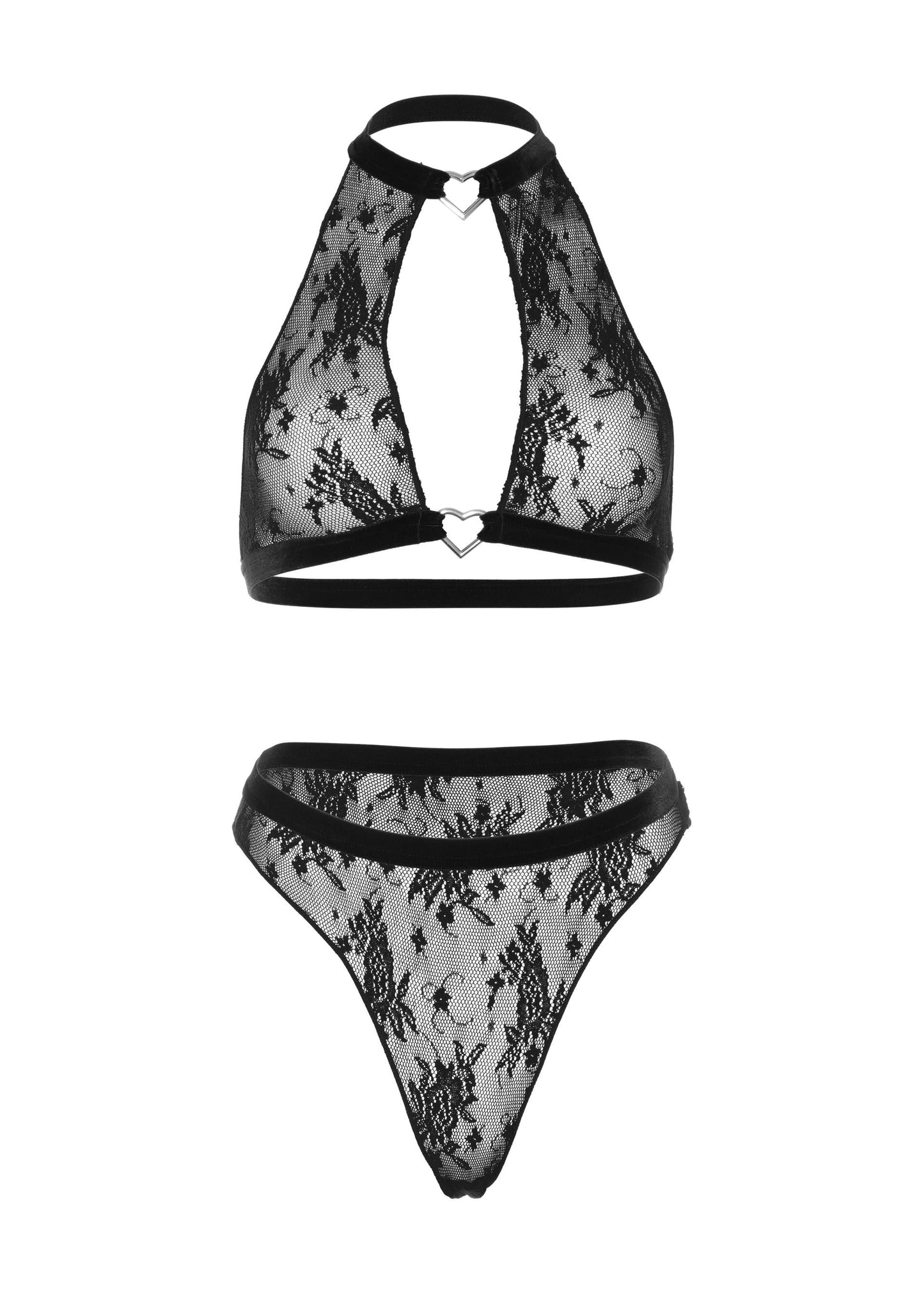 Halter Top and High Waist Thong Panty