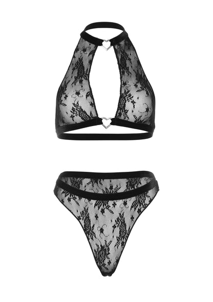 Halter Top and High Waist Thong Panty