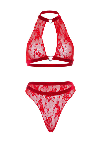 Halter Top and High Waist Thong Panty
