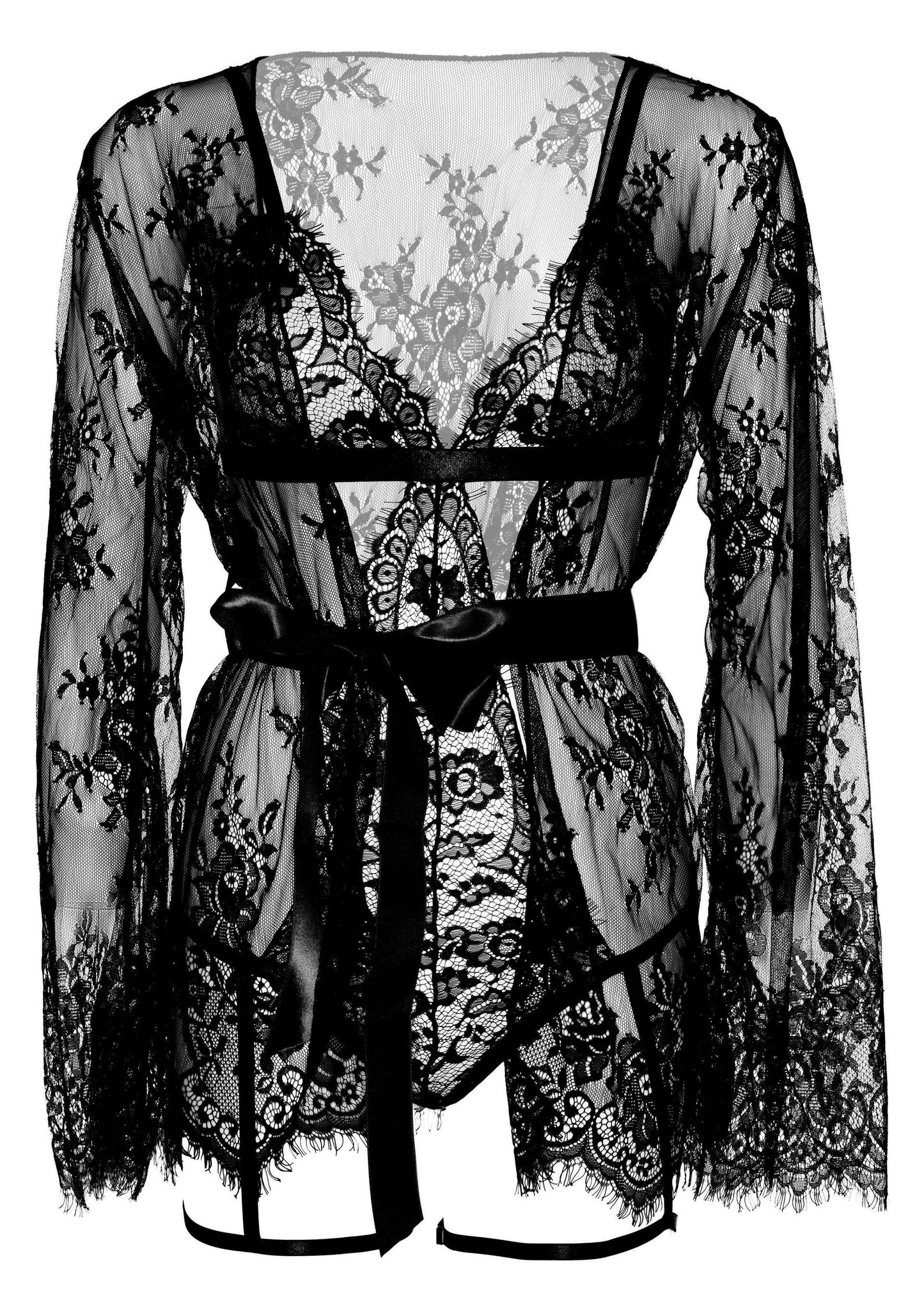 Garter Teddy with String  Back and Robe