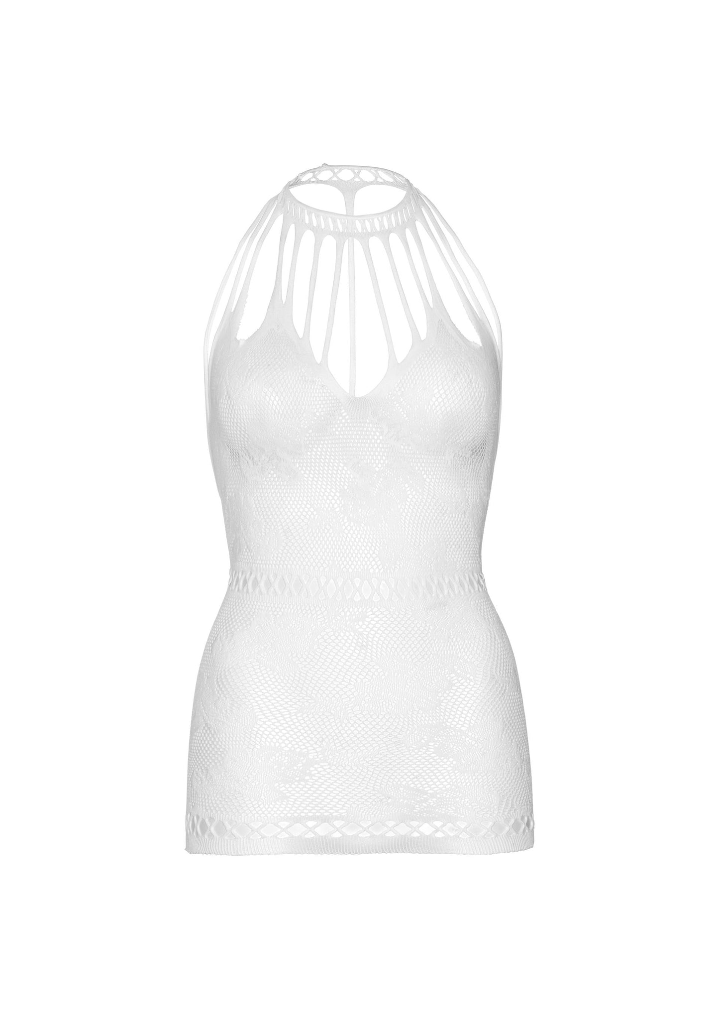 Mini Dress with Net Cut-Outs