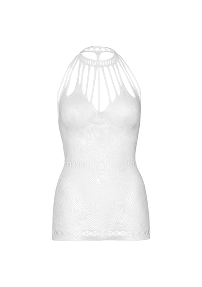 Mini Dress with Net Cut-Outs