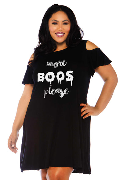 Plus More Boos Jersey Dress