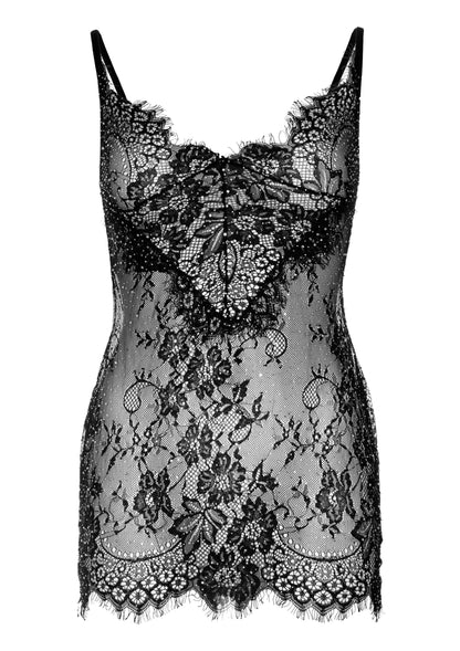 Rhinestone Mini Dress and String