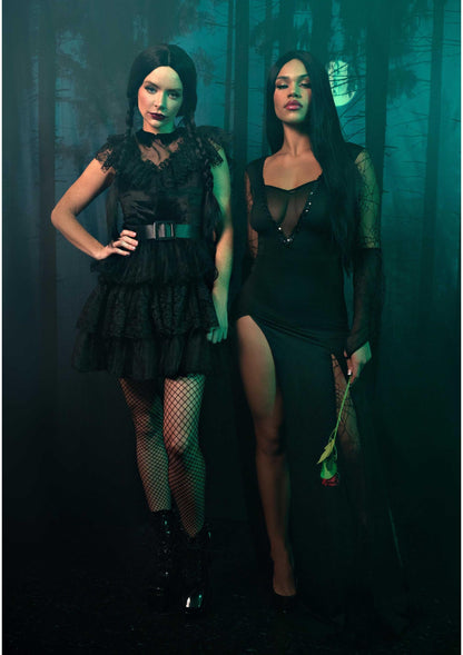 Sexy Spooky Morticia Dress