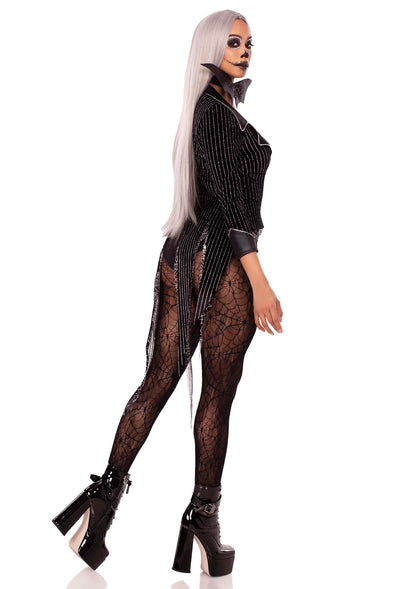 Halloween Baddie Striped Velvet Bodysuit