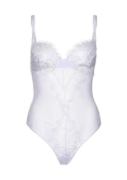 Lace and Sheer Mesh Teddy