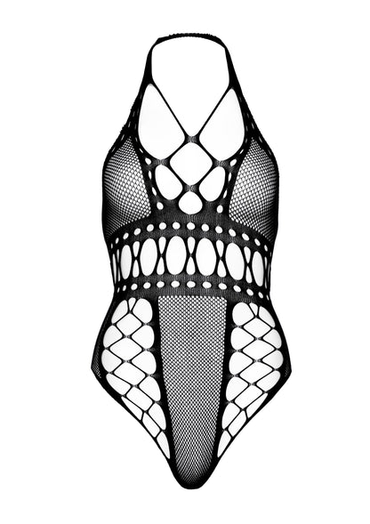 Multi Net Backless Thong Teddy