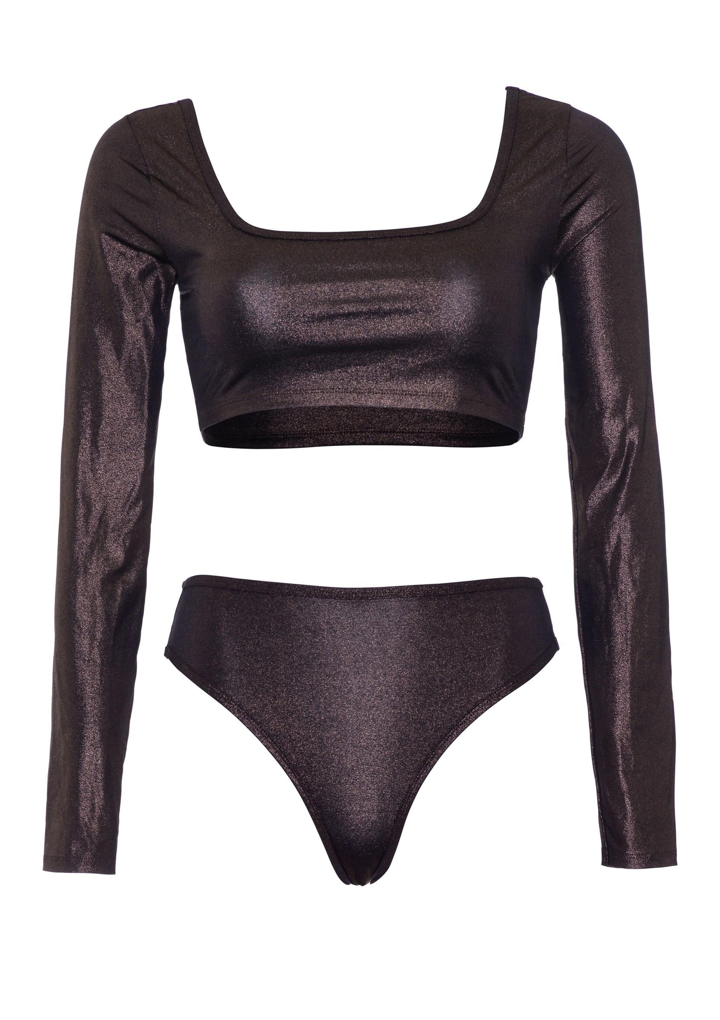 Metallic Top and High Waist Brief
