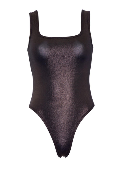 Metallic Snap Crotch Bodysuit