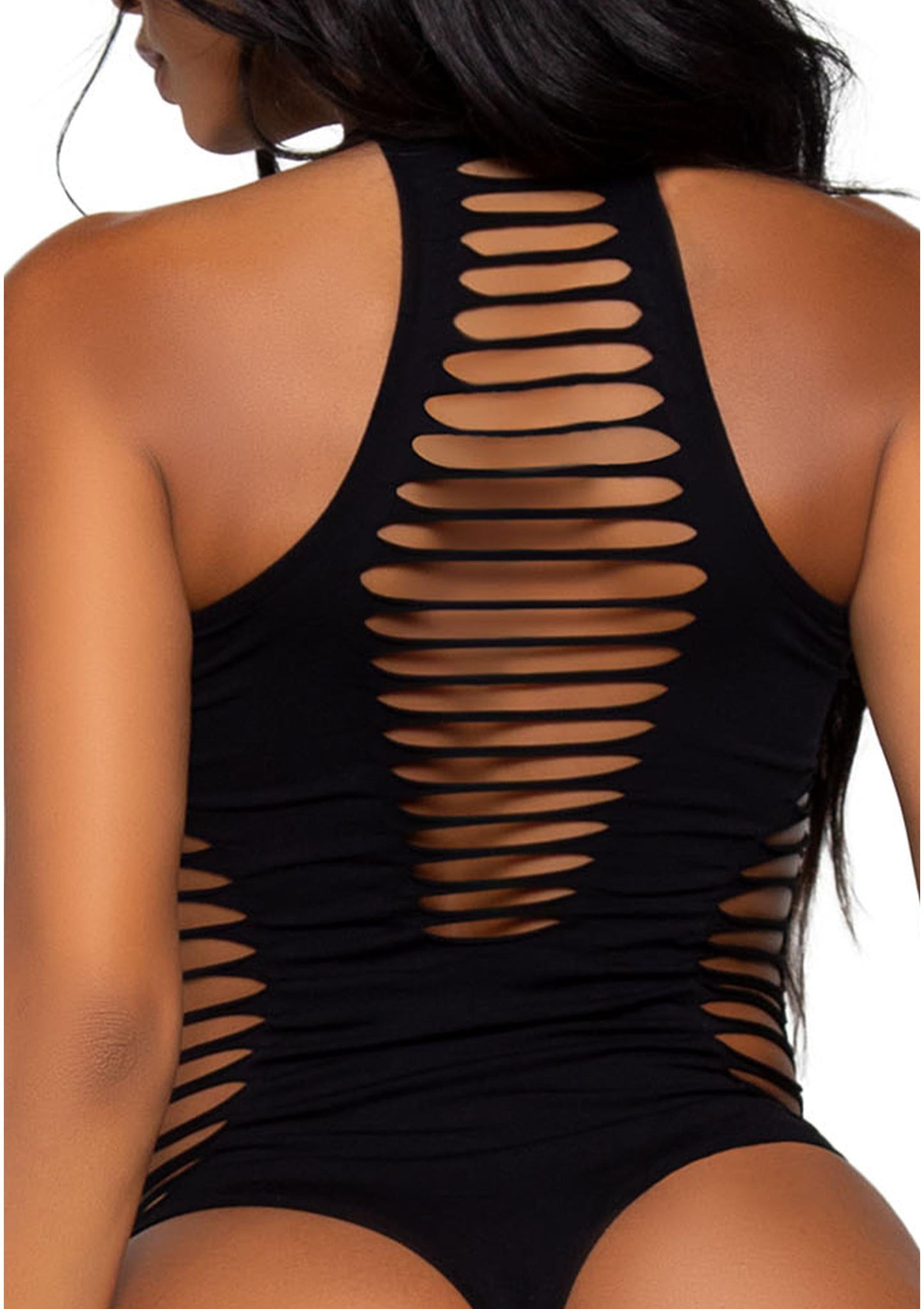 Shredded Racer Back Thong Bodysuit