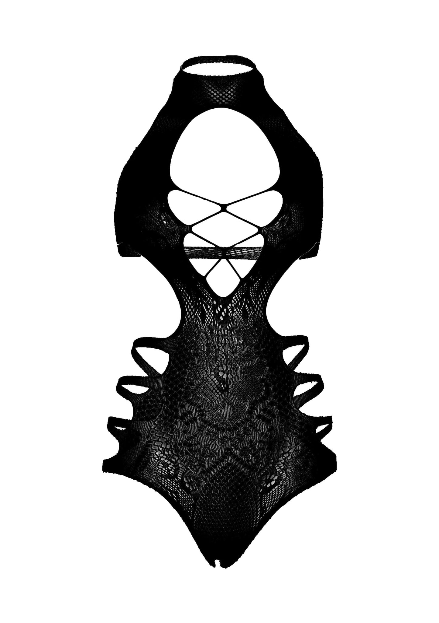 Seamless Lace Cut Out Strappy Bodysuit