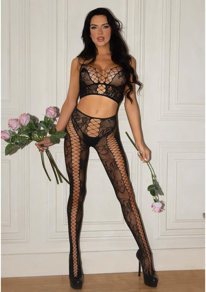Net & Lace Crop Top and Tights