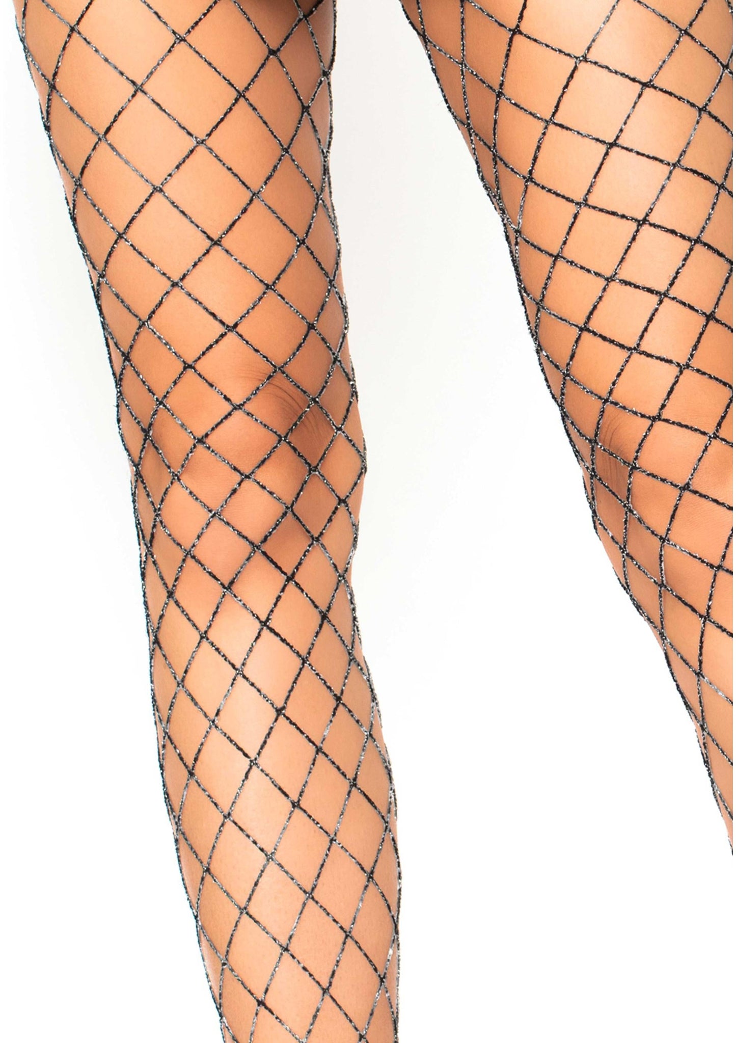 Elastane Lurex Fishnet Pantyhose
