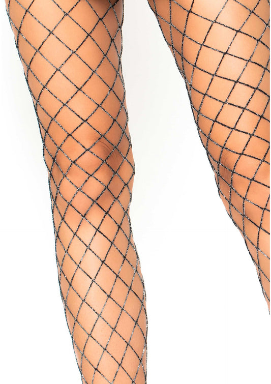 Elastane Lurex Fishnet Pantyhose