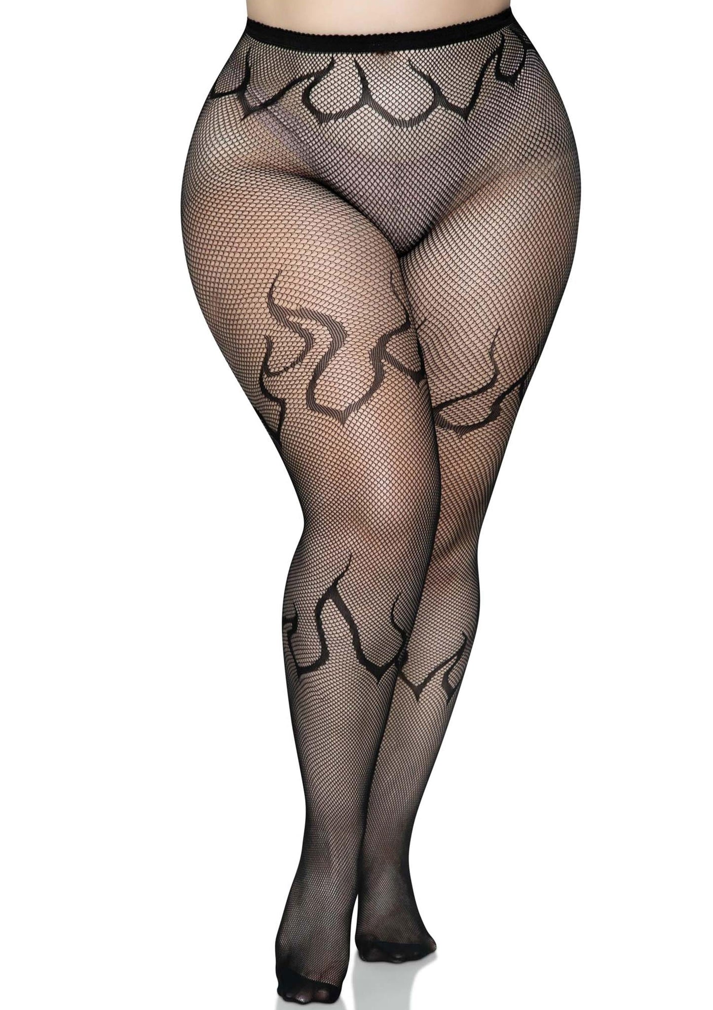 Plus Flame Net Pantyhose